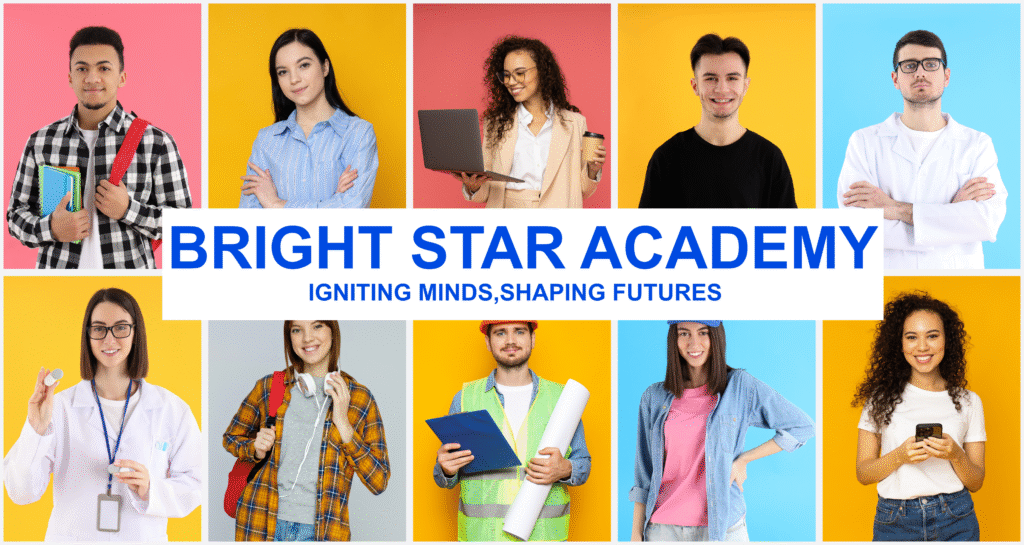 Educational Institution Promotional Image with Diverse Young Adults